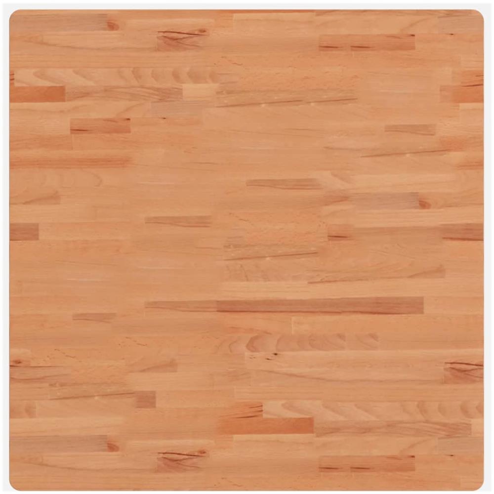 Piano Per Tavolo 80x80x4 Cm Quadrato Legno Massello Di Faggio - Foto 2