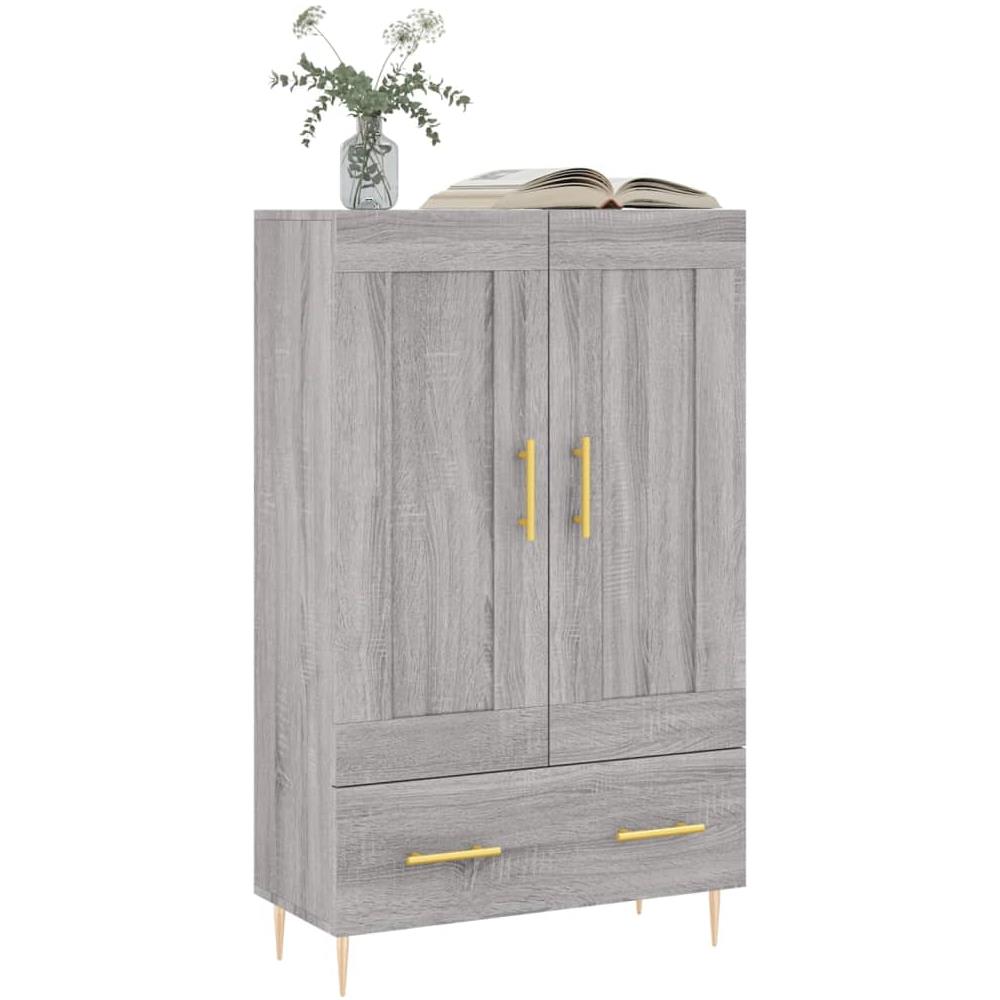 Credenza Grigio Sonoma 69,5x31x115 Cm In Legno Multistrato - Foto 3