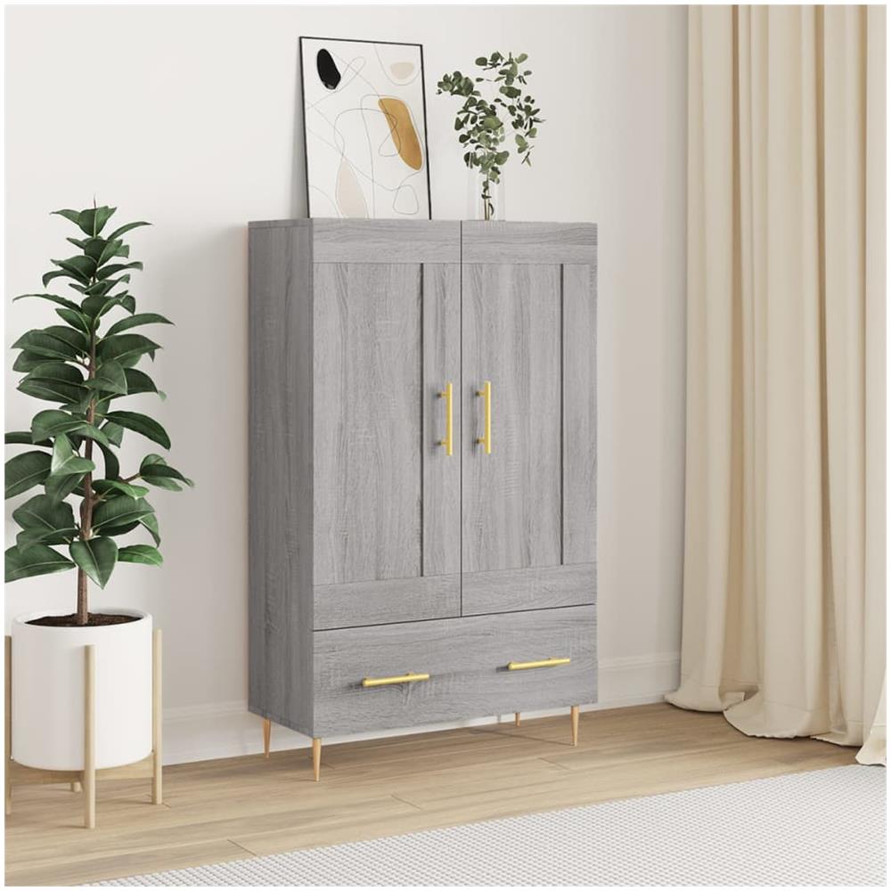 Credenza Grigio Sonoma 69,5x31x115 Cm In Legno Multistrato - Foto 1
