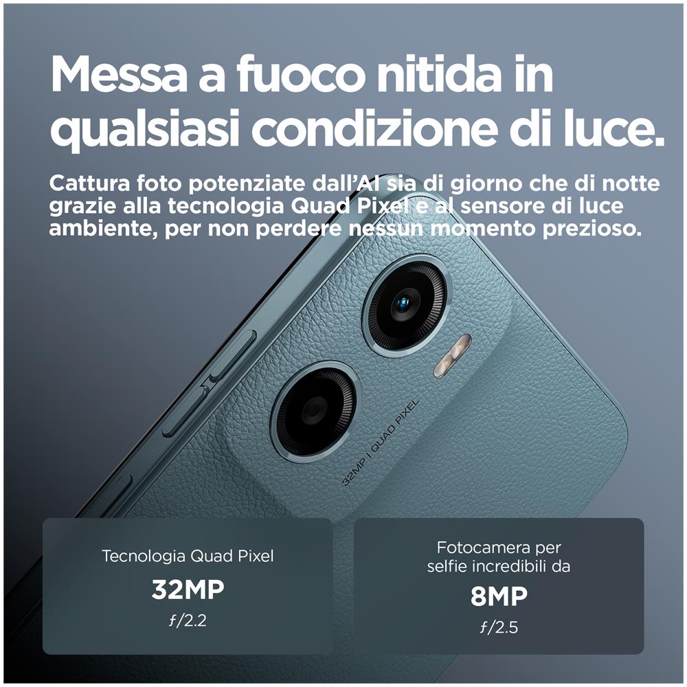 Moto E15 4G 64GB 2GB Ram Display 6.67" Main Camera Doppia SIM Android 14 Go USB tipo-C 5200 mAh Misty Blue - Foto 12