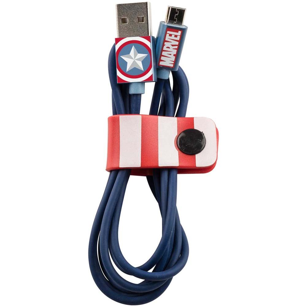 Marvel - Captain America - Micro USB Cables 1,2 Mt - Foto 1