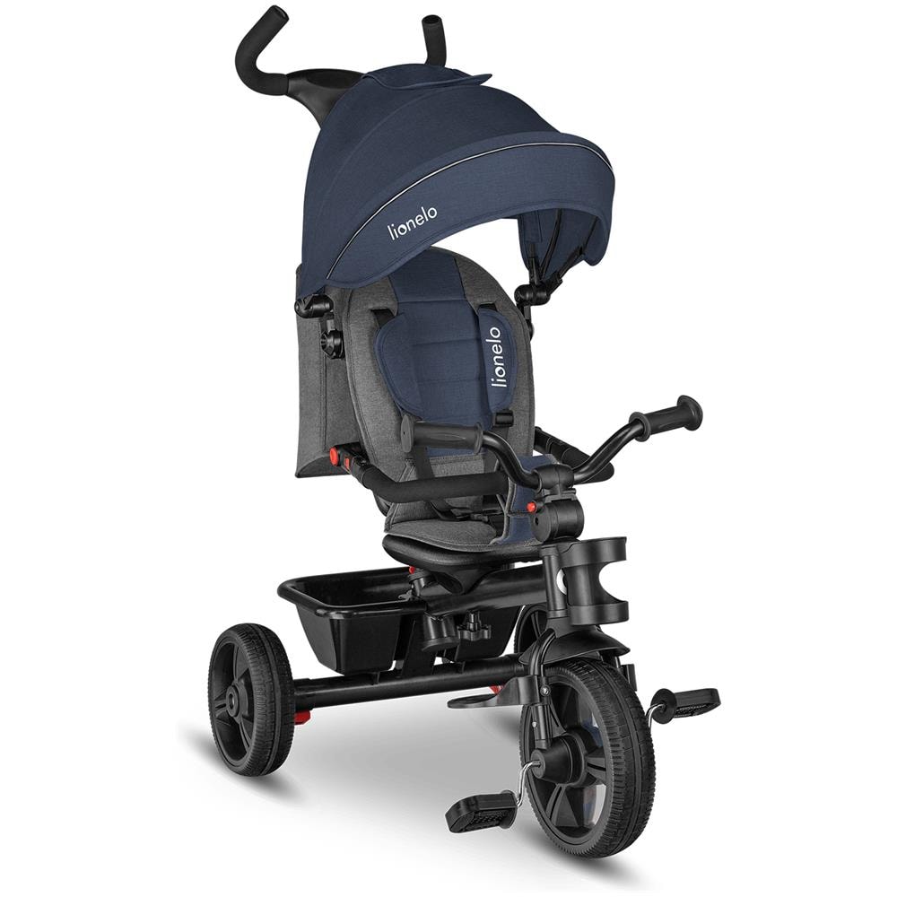 Haari 2 In 1 Triciclo Bambini E Passeggino Fronte Mamma E Fronte Strada Regorabile Compatto Con Borsa Spaziosa E Portabibite Cinture A 3 Punti Da 1 A 5 Anni Fino A 25 Kg, Blu - Foto 2