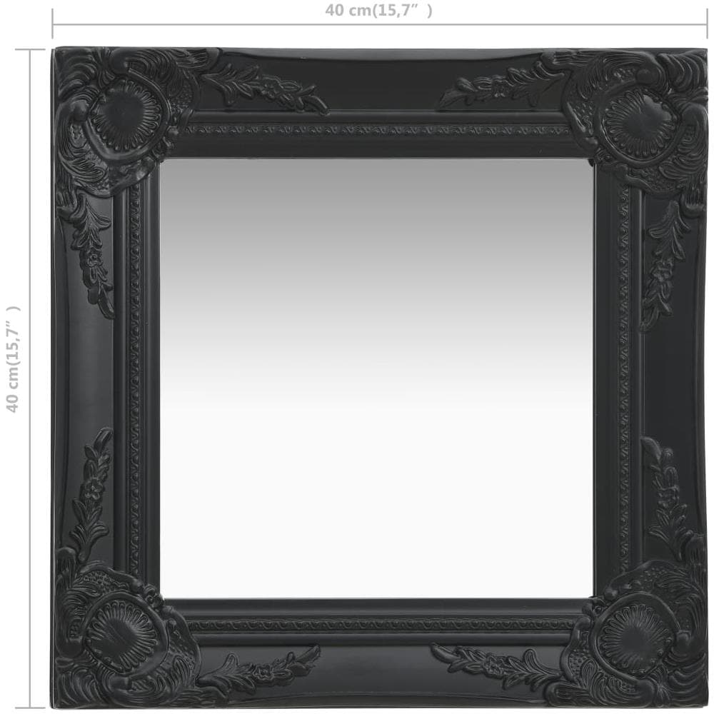 Specchio Da Parete Stile Barocco 40x40 Cm Nero - Foto 5