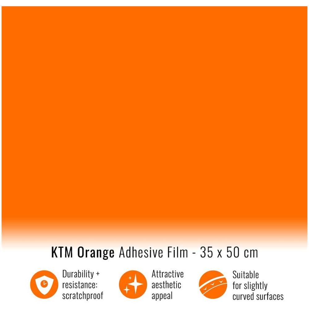Foglio Pellicola Adesiva Per Wrapping Arancione Ktm, 35 X 50 Cm - Foto 2