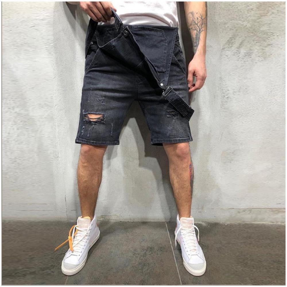 SLOWMOOSE - Jeans Strappati Da Uomo Oversize, Shorts Di Tute, Denim Estivi,  Salopette Per Pantaloni Con Bretelle Da Uomo [ b / Xxl] - ePRICE