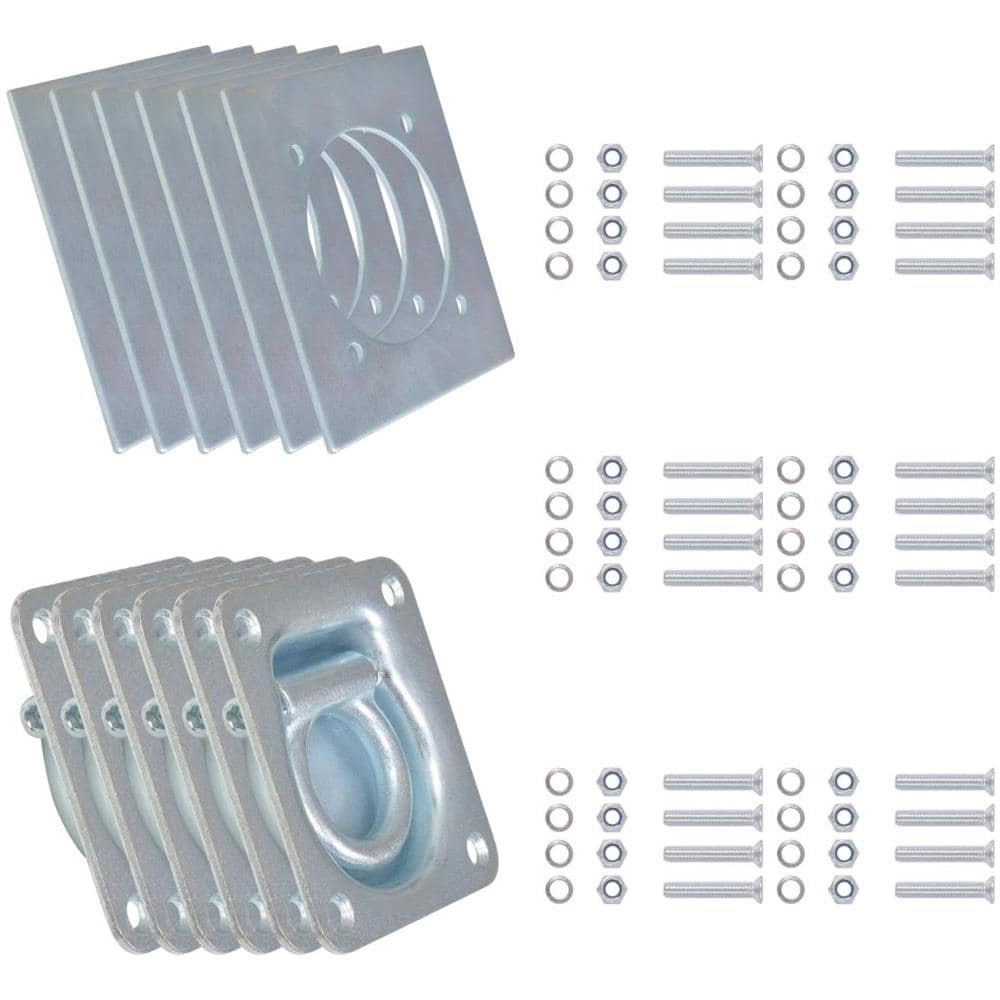 Anelli di Ancoraggio per Rimorchi 6 pz Acciaio Zincato 2000 kg - Foto 2