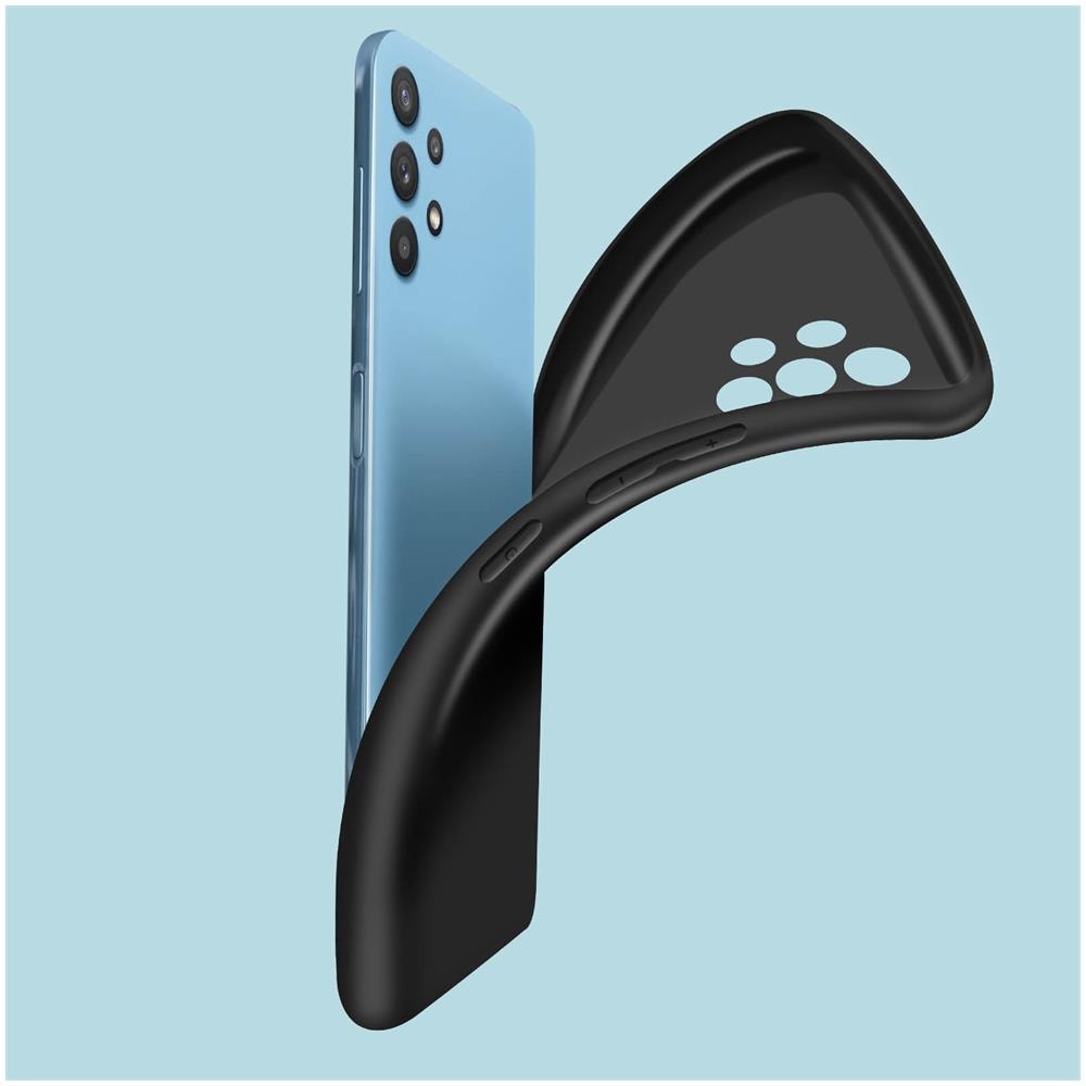 Cover Samsung Galaxy A32 Resistente Silicone Gel Flessibile Sottile Leggera Nera - Foto 2