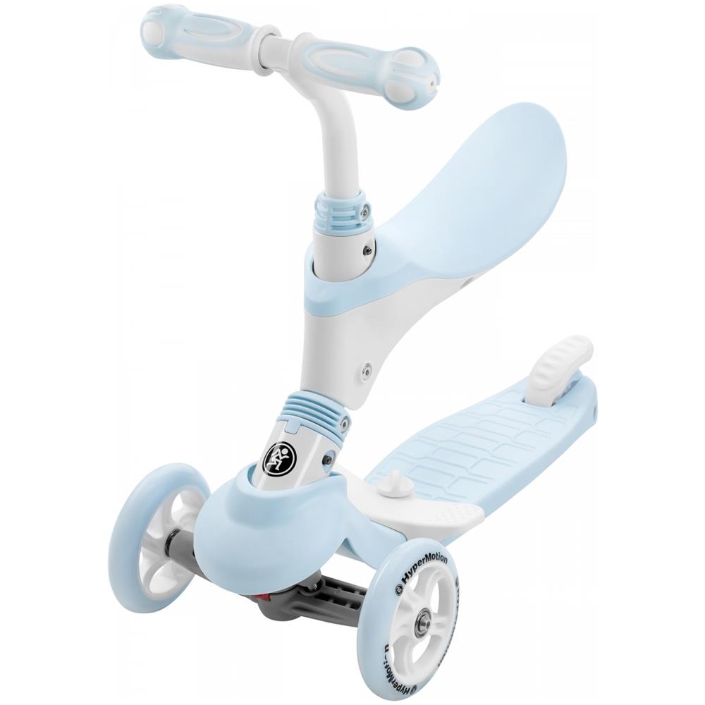 Monopattino Per Bambini, Evolutivo, Modulabile, Da 1 A 5 Anni, 5 In 1, Con Spinta, Poggiapiedi, Sella E Volante Regolabile, Colore: Blu - Foto 2