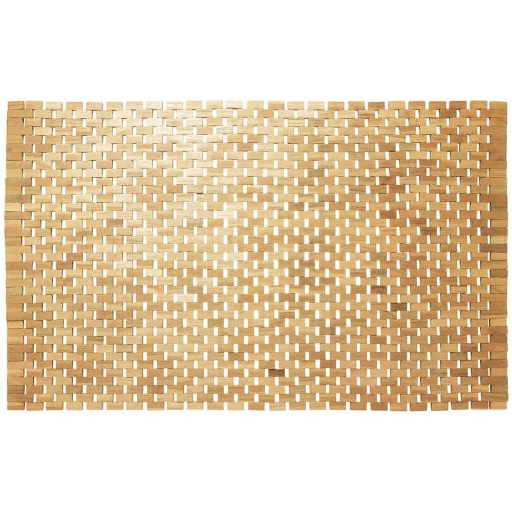 Tappetino da Bagno Woodblock 52x90 cm Naturale - Foto 1
