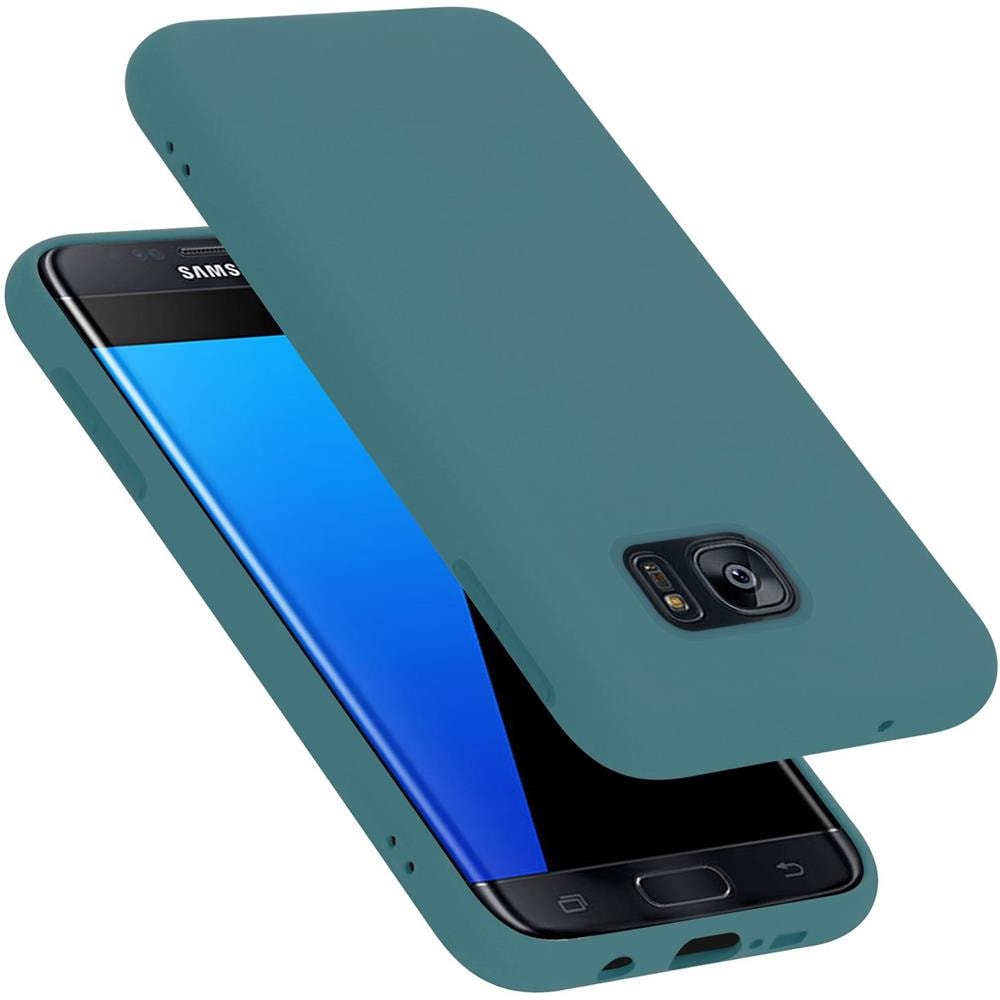 Custodia Compatibile Con Samsung Galaxy S7 Edge In Liquid Verde - Coperchio Protettivo In Silicone Tpu Flessibile - Foto 1