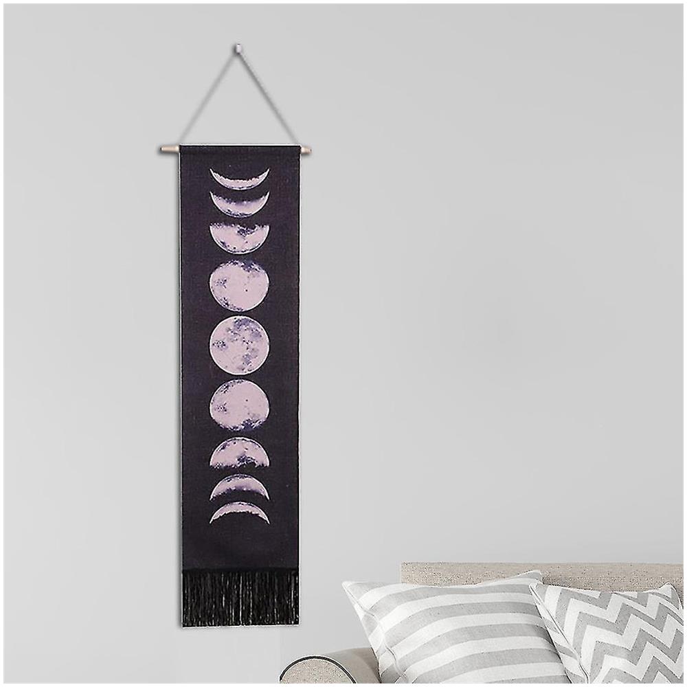 Tappezzeria Luna Con Fasi Lunari - Arazzo Decorativo Per Parete, Nero Elegante - Foto 5