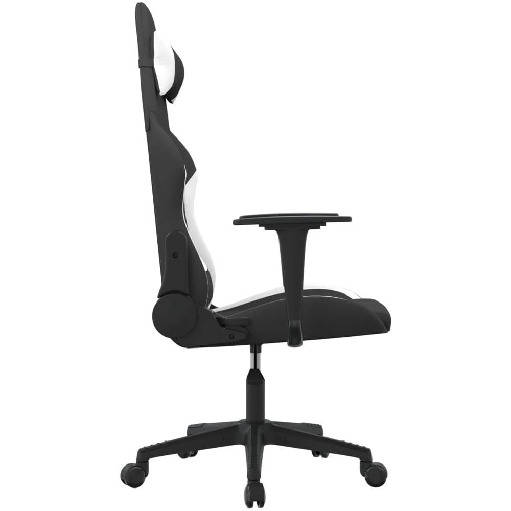 Sedia Da Gaming Nero E Bianco In Tessuto - Foto 2