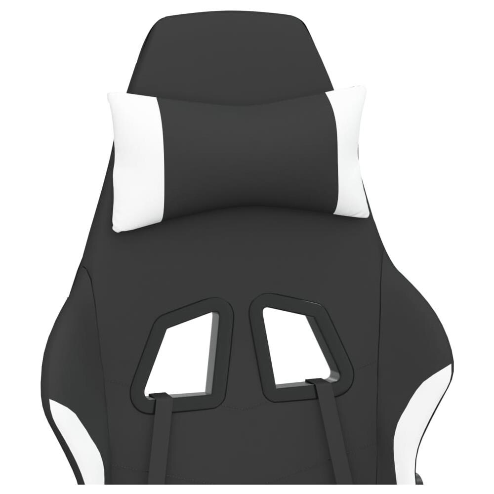 Sedia Da Gaming Nero E Bianco In Tessuto - Foto 10