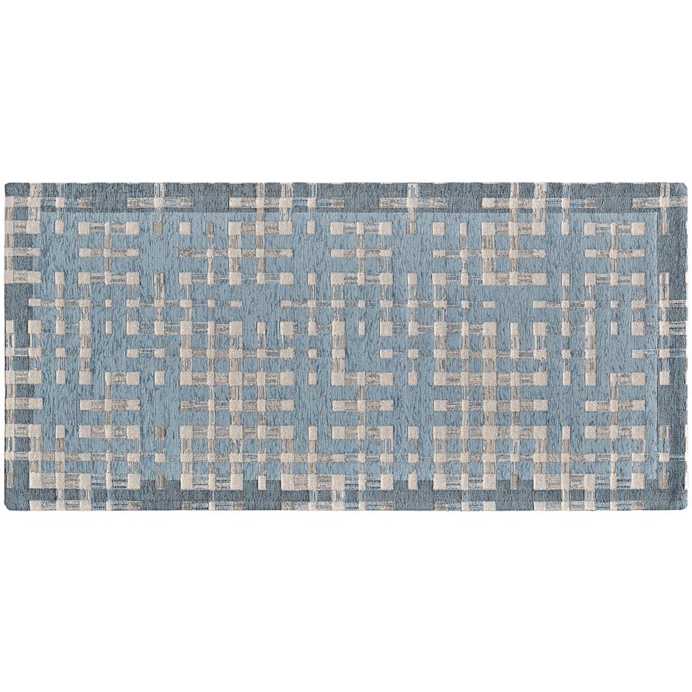 Tappeto Arredo Salotto Antiscivolo Scendiletto Camera Dis. Dama By Suardi 115x175 Azzurro - Foto 1