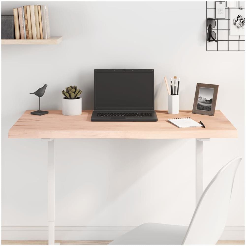 Piano per Tavolo 100x40x (2-4) cm in Rovere Massello Non Trattato - Foto 1