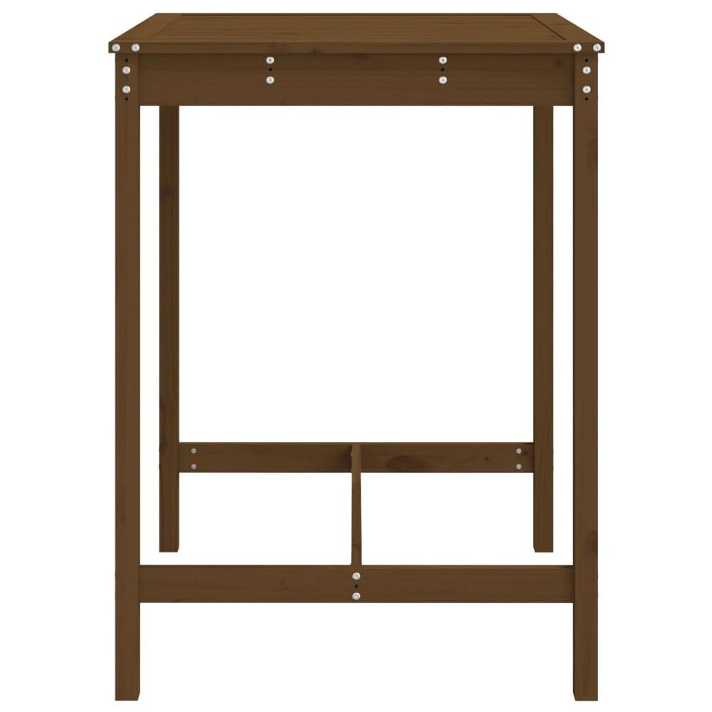 Tavolo Da Giardino Miele 82,5x82,5x110cm Legno Massello Di Pino - Foto 2