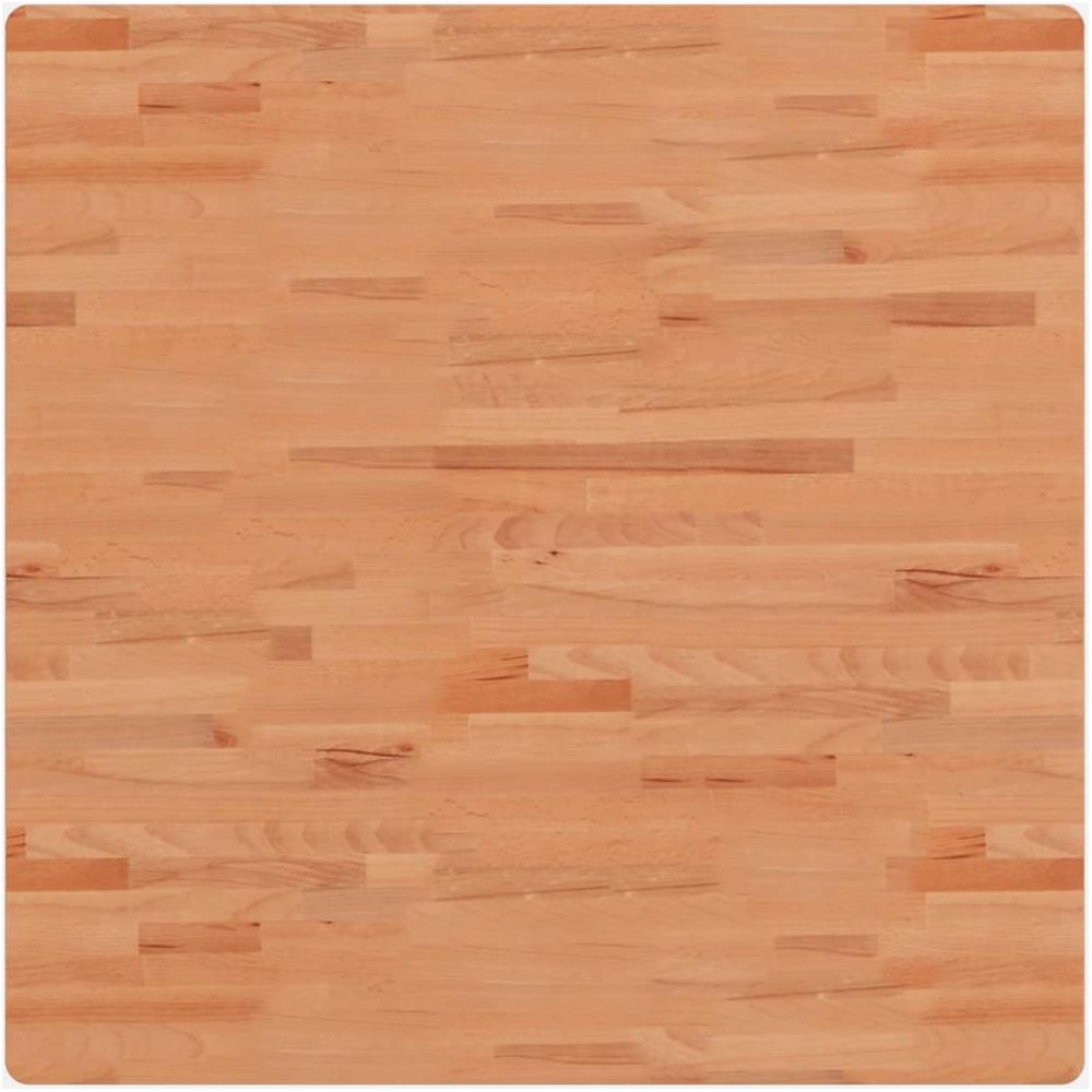 Piano Per Tavolo 90x90x4 Cm Quadrato Legno Massello Di Faggio - Foto 2
