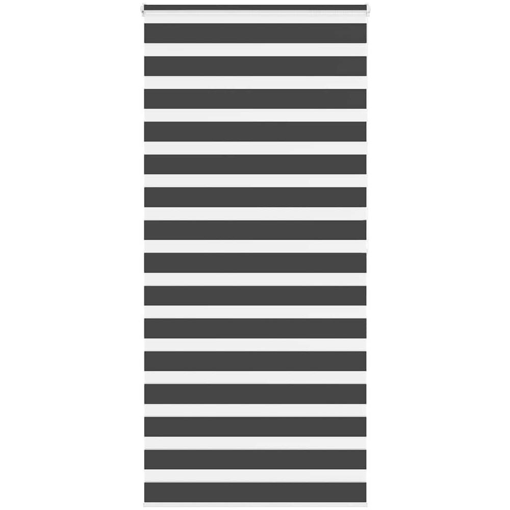 Tenda a Rullo Zebra Nero Larghezza Tessuto 95,9 cm Poliestere - Foto 1