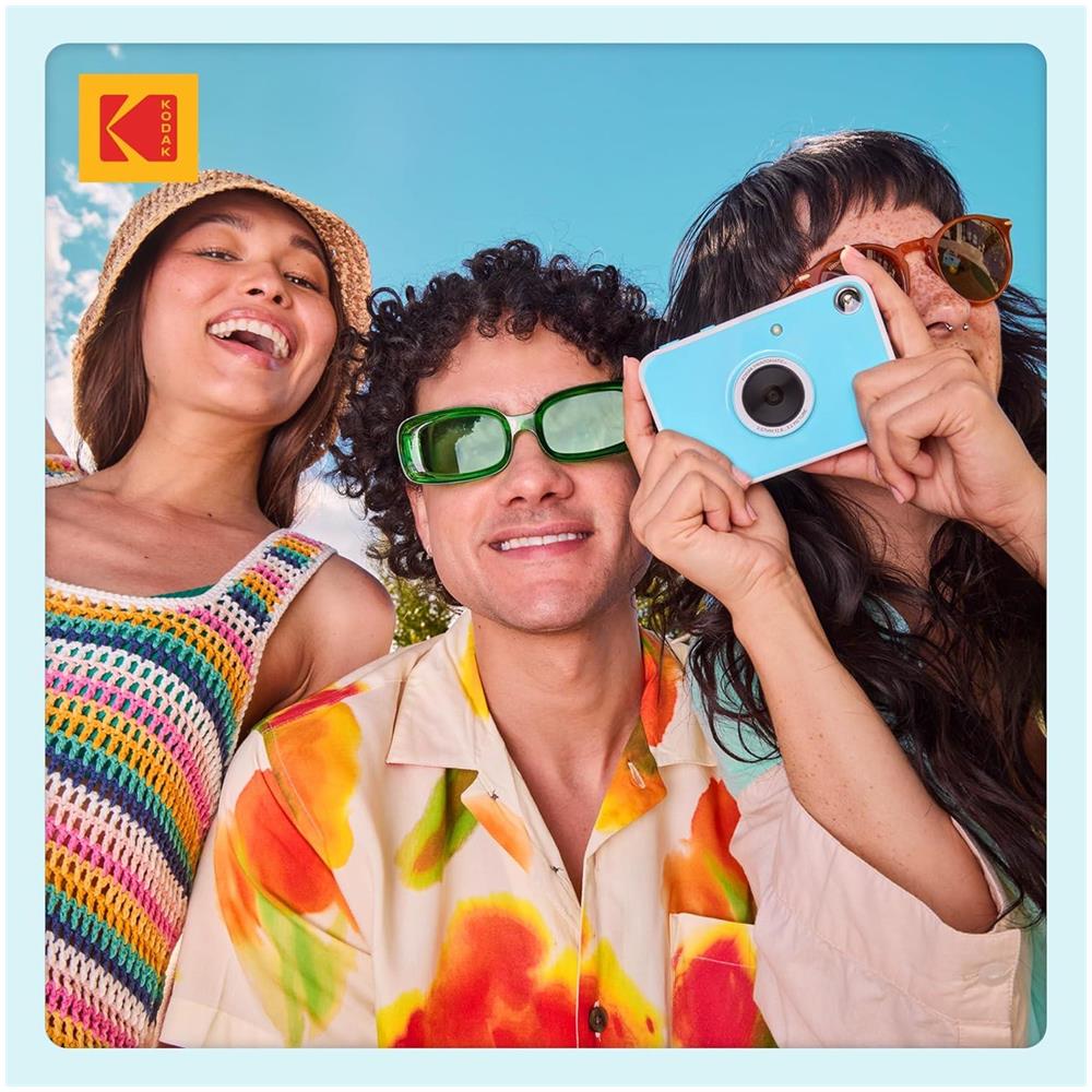 Fotocamera Printomatic+ Instant Print (blu) da 10MP con indicatore di stato RGB interattivo, stampa foto a colori su carta fotografica Zink 2x3" con retro adesivo - Facile e divertente - Foto 3