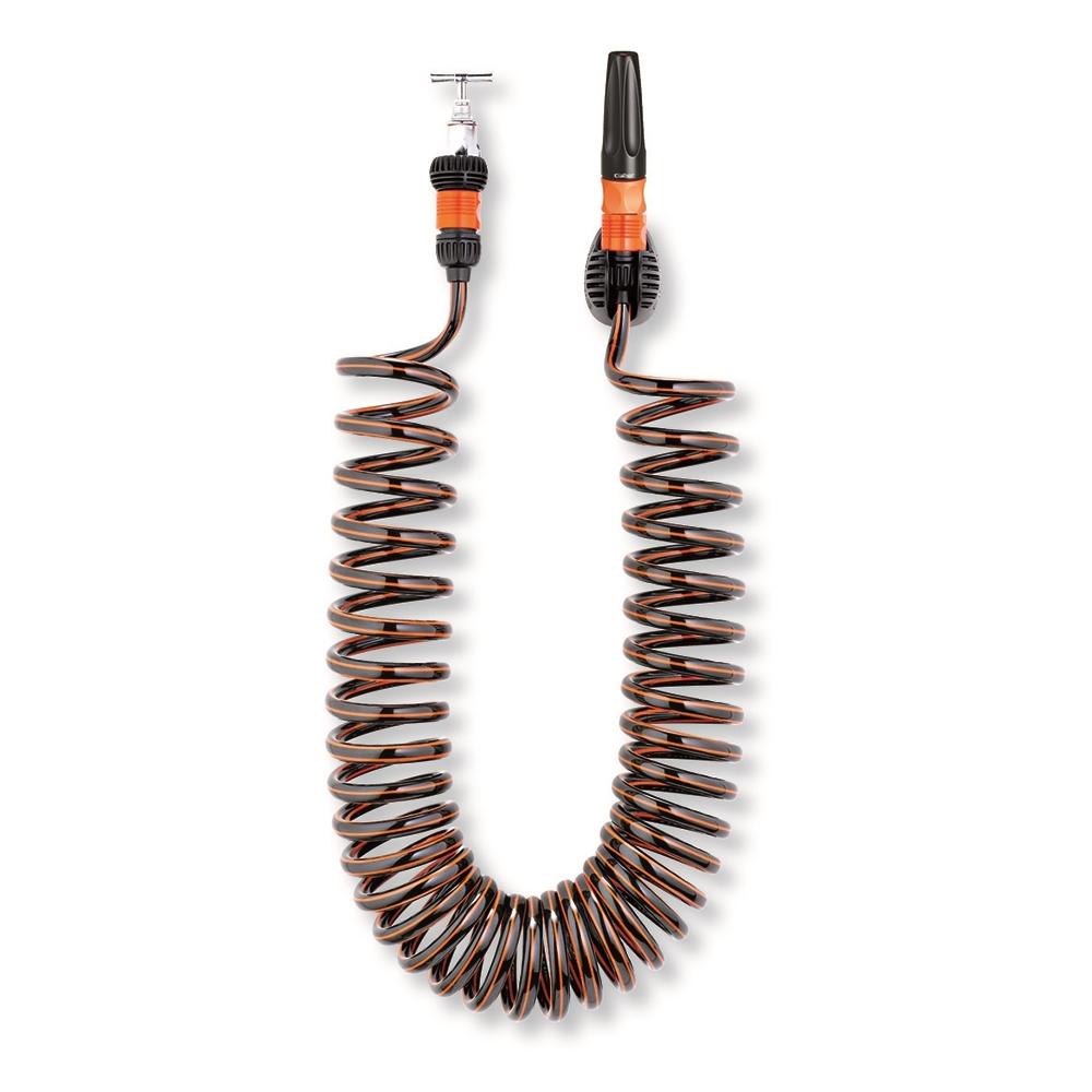 Tubo Flessibile Spiralato 10 Mt, Lancia A Pistola, Presa Rubinetto, Raccordi - Foto 1