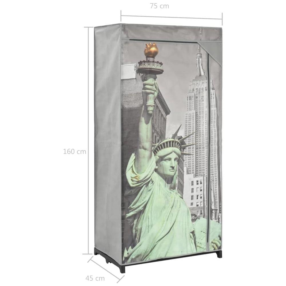 Armadio New York 75x45x160 Cm In Tessuto - Foto 14