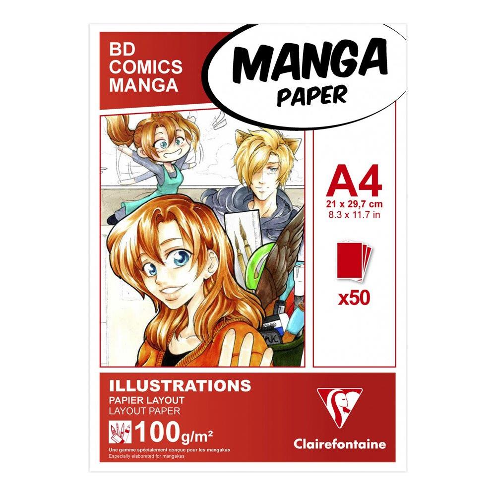 94042c Blocco Illustrazioni Manga, A4, 50 Fogli, Bianco - Foto 1