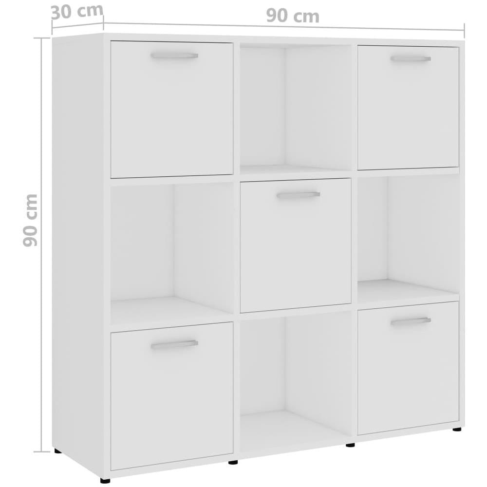 Libreria Bianca 90x30x90 cm in Legno Multistrato - Foto 10