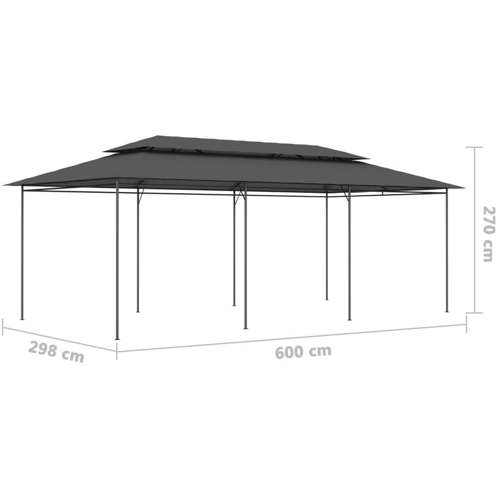 Gazebo 600x298x270 Cm Antracite - Foto 11