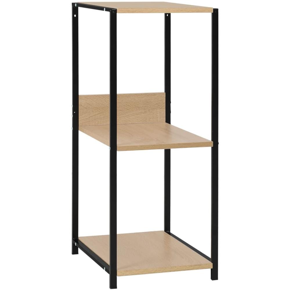 Libreria Piccola Dritta Nera Rovere 33,5x39,6x79,7 Multistrato - Foto 1