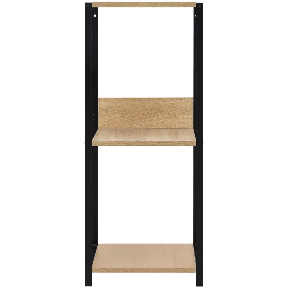 Libreria Piccola Dritta Nera Rovere 33,5x39,6x79,7 Multistrato - Foto 2