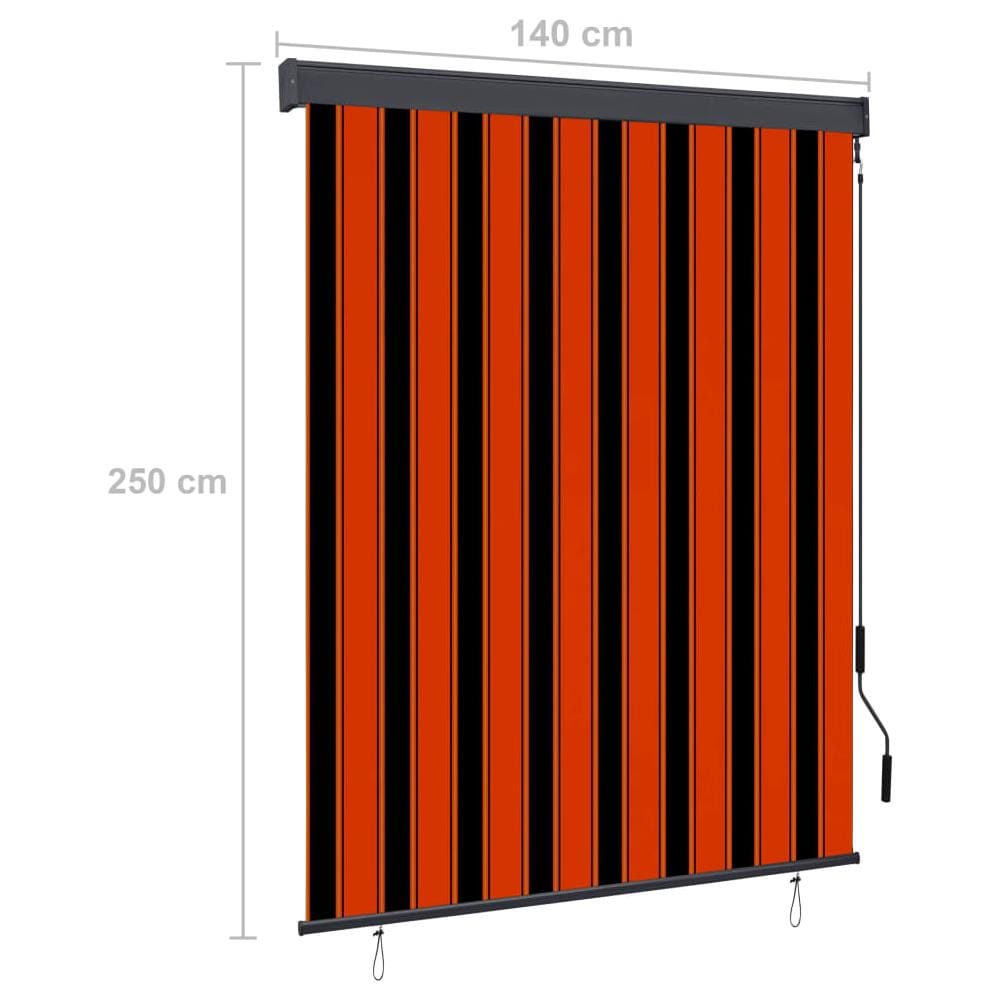 Tenda A Rullo Per Esterni 140x250 Cm Arancione E Marrone - Foto 8
