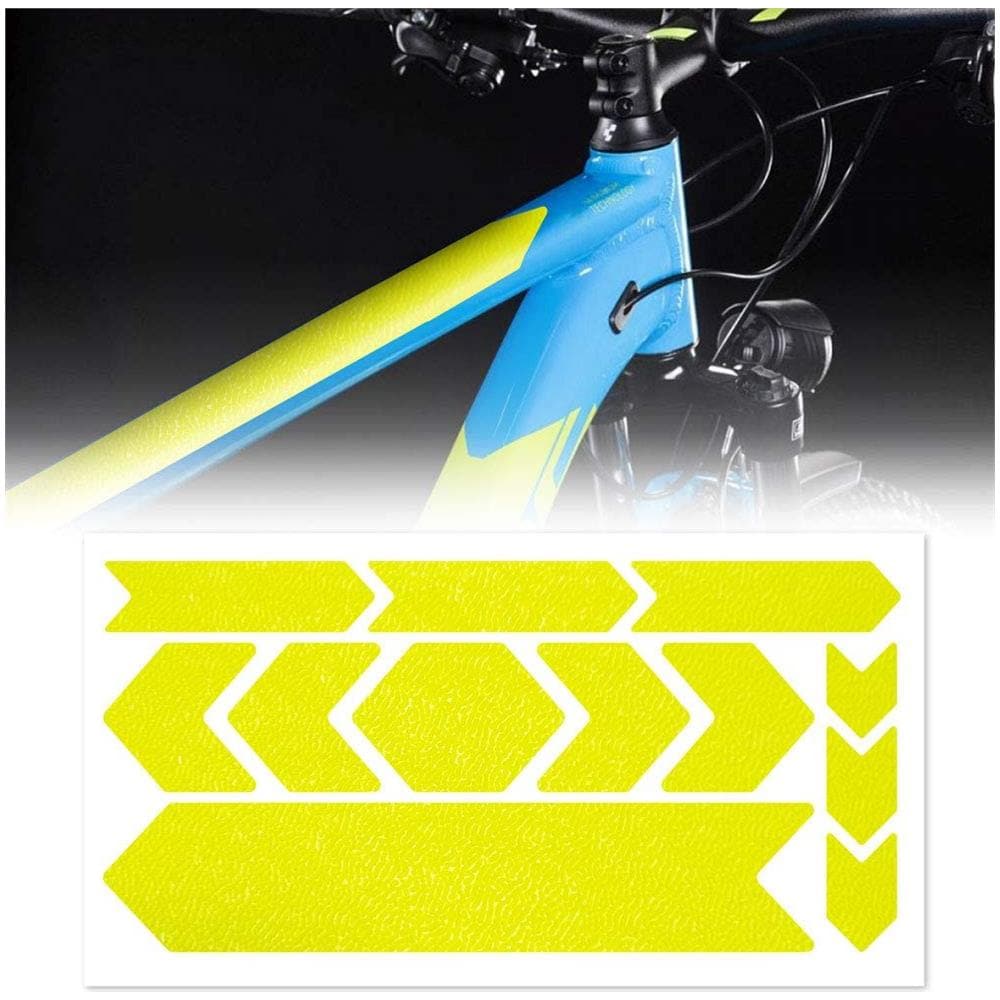 Kit Adesivo Protezione Telaio Bicicletta Rhino, Giallo Fluo, 35 X 17,5 Cm - Foto 1