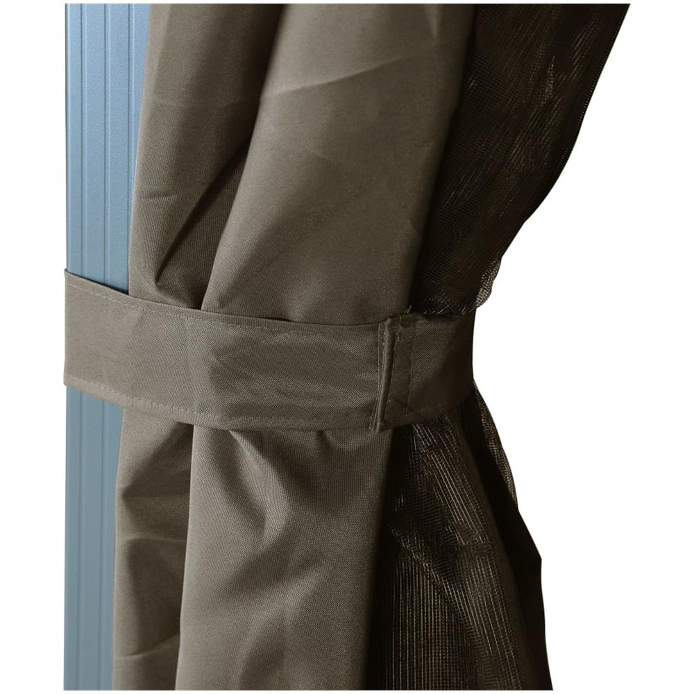 Gazebo Con Tenda 400x300 Cm Grigio Talpa In Alluminio - Foto 8