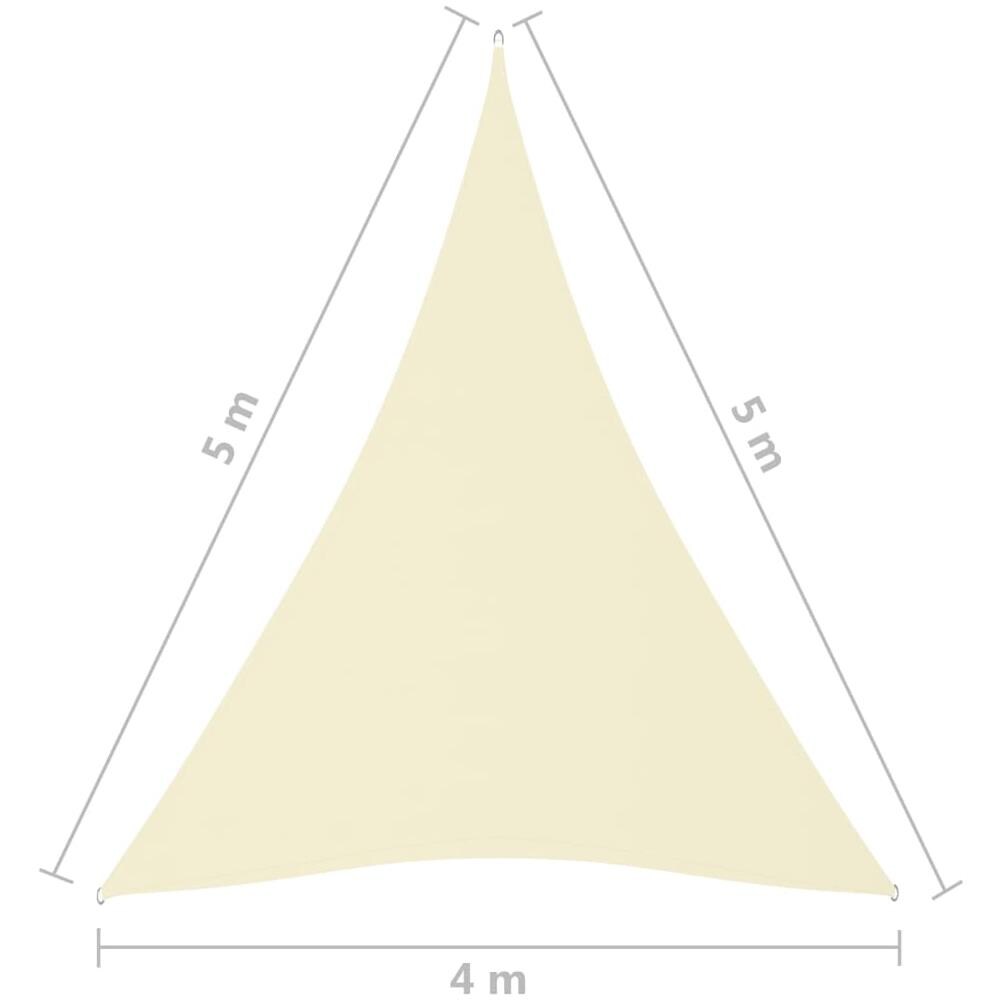 Parasole a Vela Oxford Triangolare 4x5x5 m Crema - Foto 6