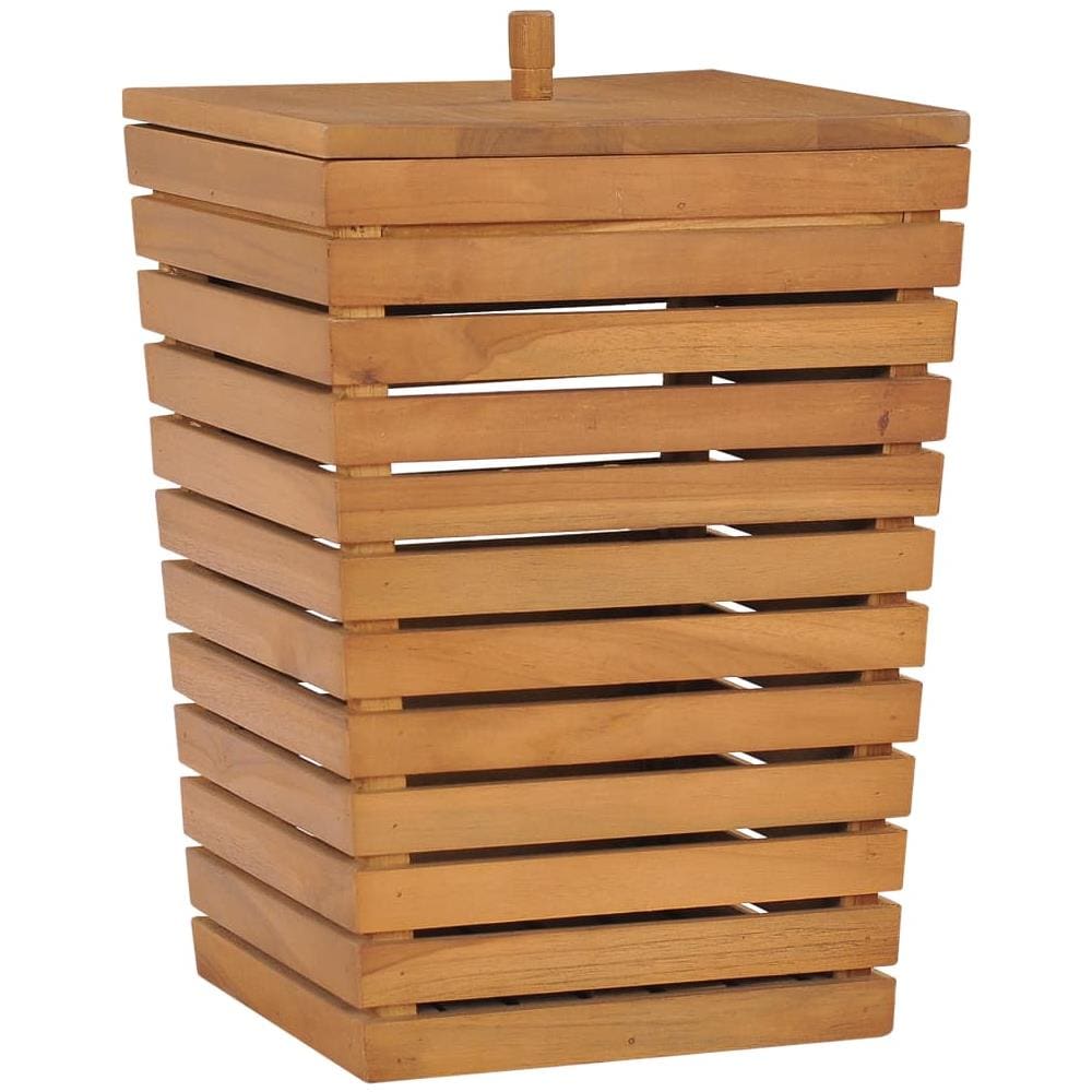 Cesto Portabiancheria 30x30x45 Cm In Massello Di Teak - Foto 1