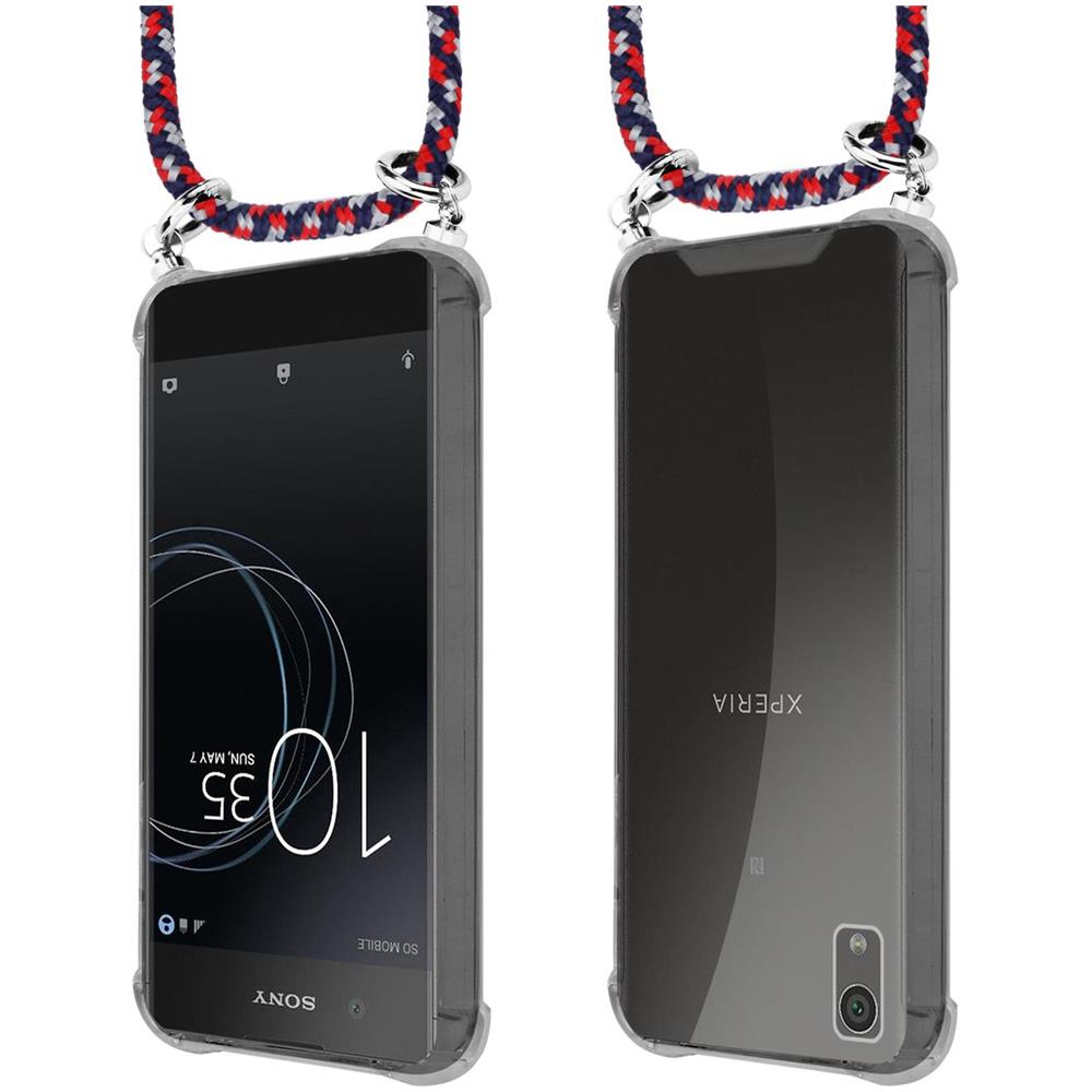 Catena Di Telefoni Cellulari Compatibile Con In Rosso Blu Bianco - Coperchio Protettivo In Silicone Con Anelli D'argento, Cinturino In Corda E Custodia Staccabile - Foto 8