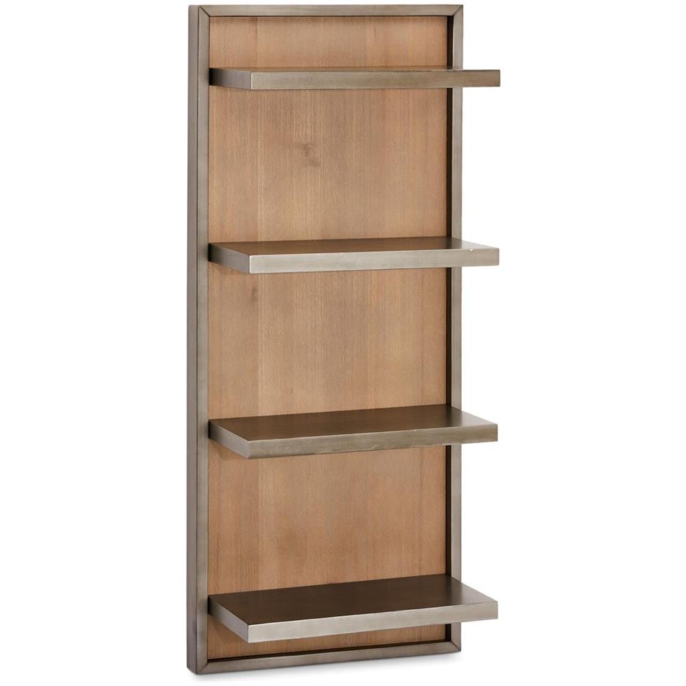 Ibbe Design Mensola Da Parete Marrone Mensola Da Muro Per Libri Con 3 Ripiani Mallorca Per Studio Salotto Cucina Corridoio Camera Da Letto, In Legno Massello Di Acacia - Foto 1