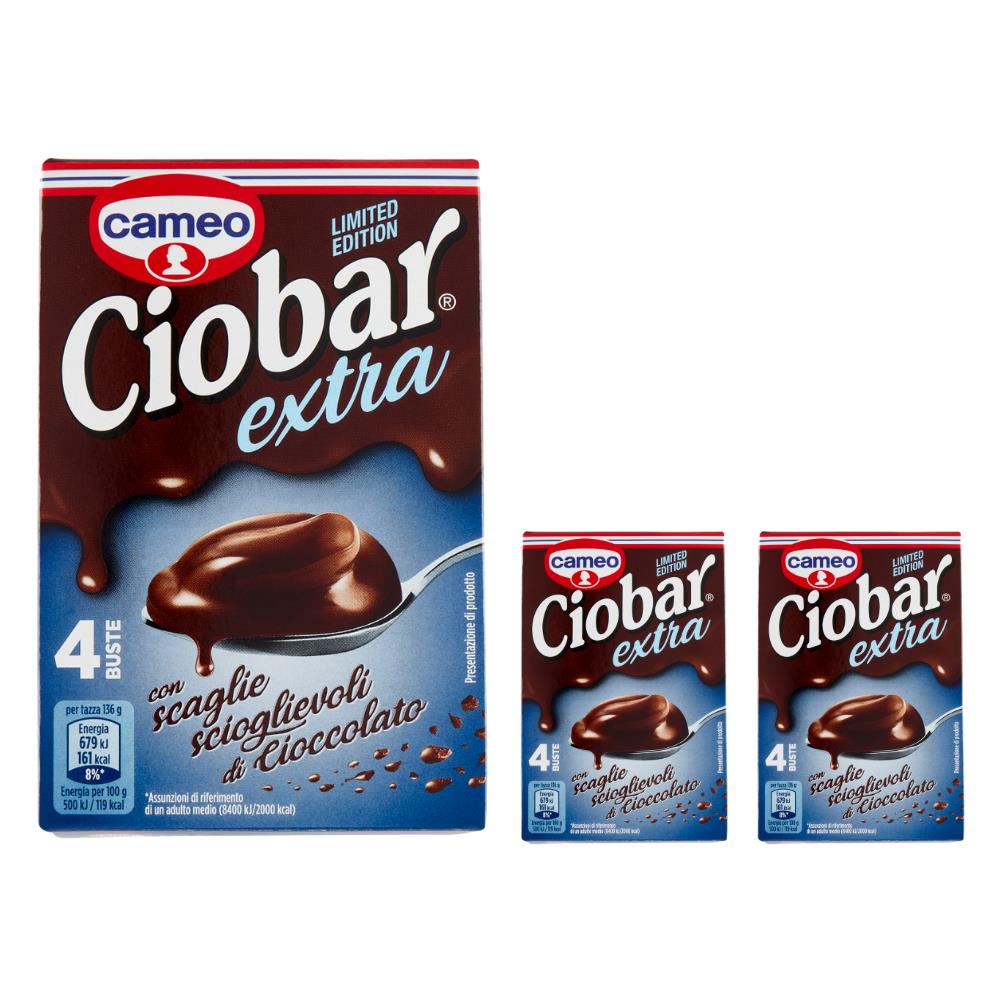 Ciobar Extra Con Scaglie Di Cioccolato 3 Confezioni Con 4 Buste Da 25 Grammi - Foto 1