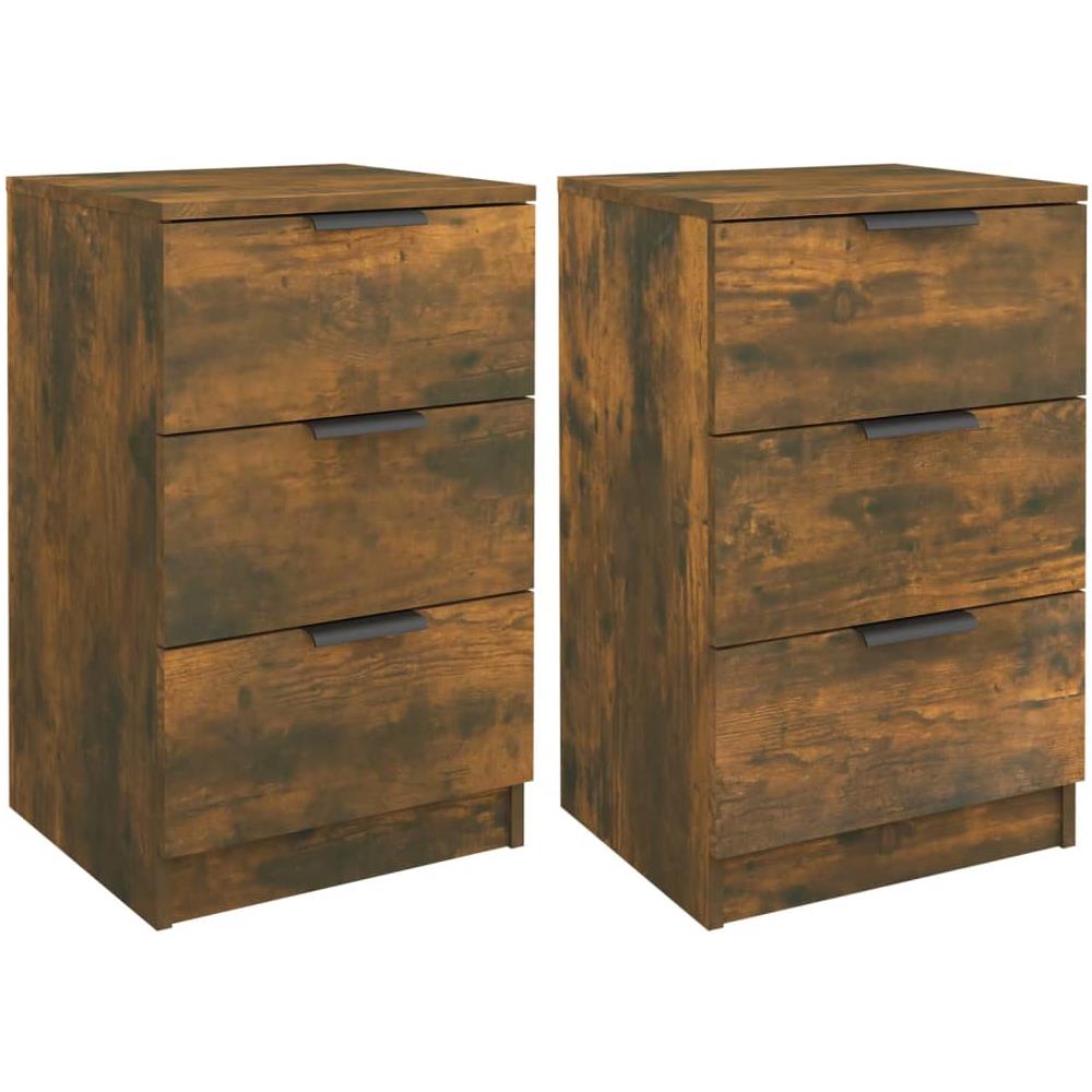 Comodini 2 Pz Rovere Fumo 40x36x65 Cm - Foto 1