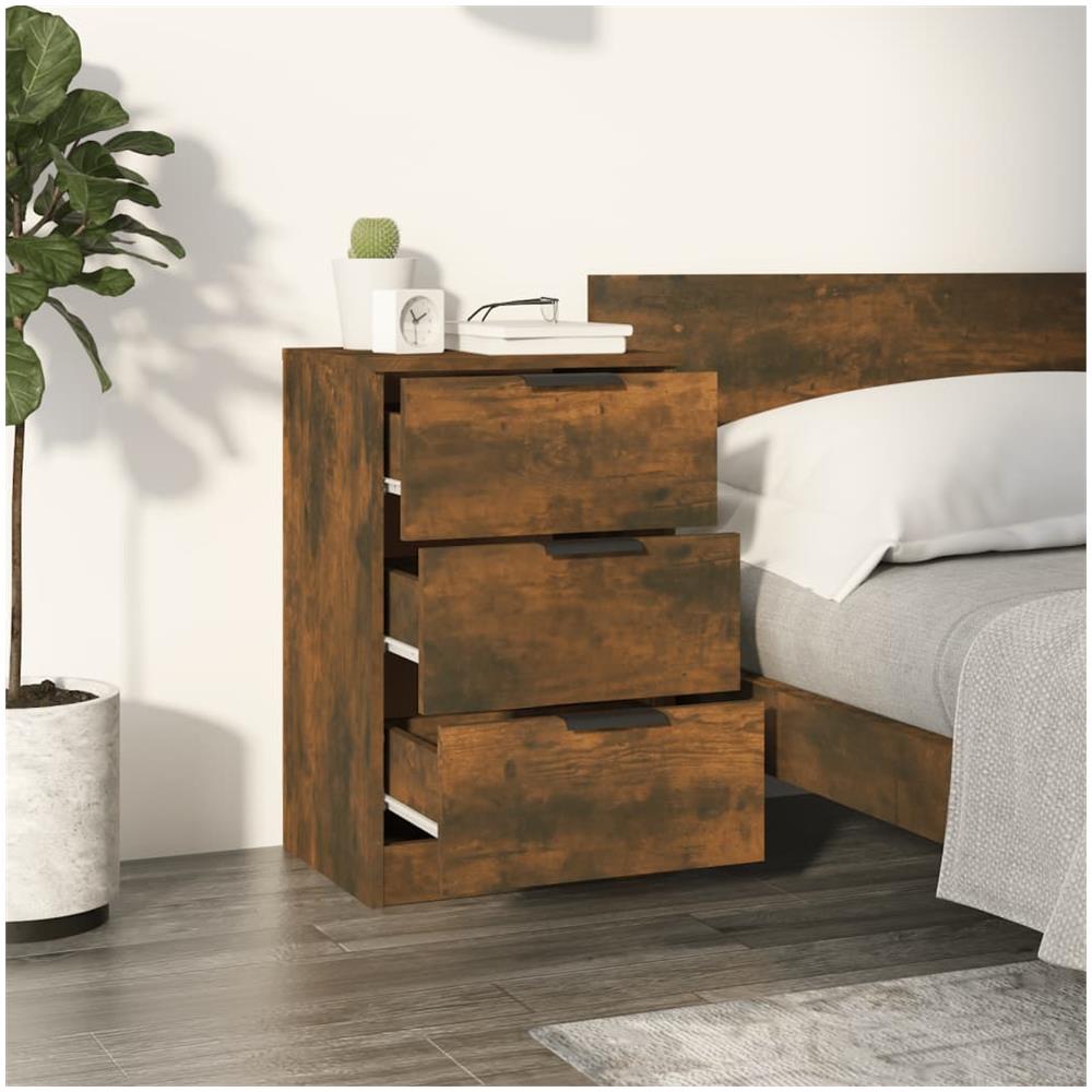 Comodini 2 Pz Rovere Fumo 40x36x65 Cm - Foto 2