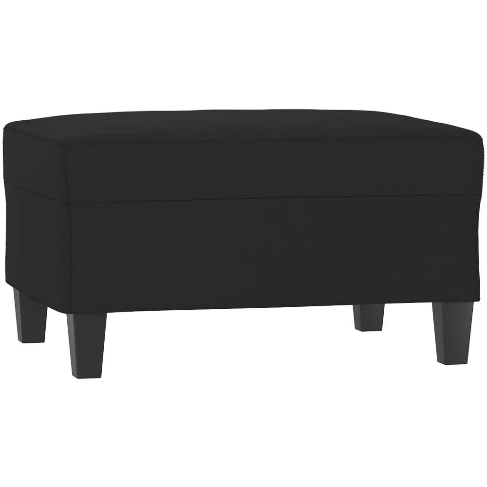 Poggiapiedi Nero 70x55x41 Cm In Tessuto Microfibra - Foto 2