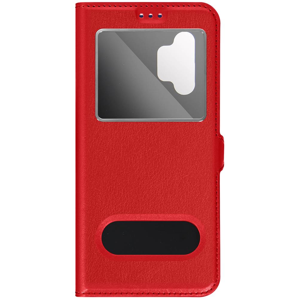 Custodia Per Samsung Galaxy A13 5g E A04s Doppia Finestra Supporto Video Rossa - Foto 1