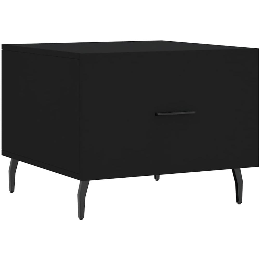 Tavolino Da Salotto Nero 50x50x40 Cm In Legno Multistrato - Foto 2