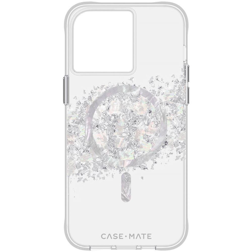 Cover Magsafe Per Iphone 15 Pro Silicone Paillette Bianca Case Mate Karat - Foto 1