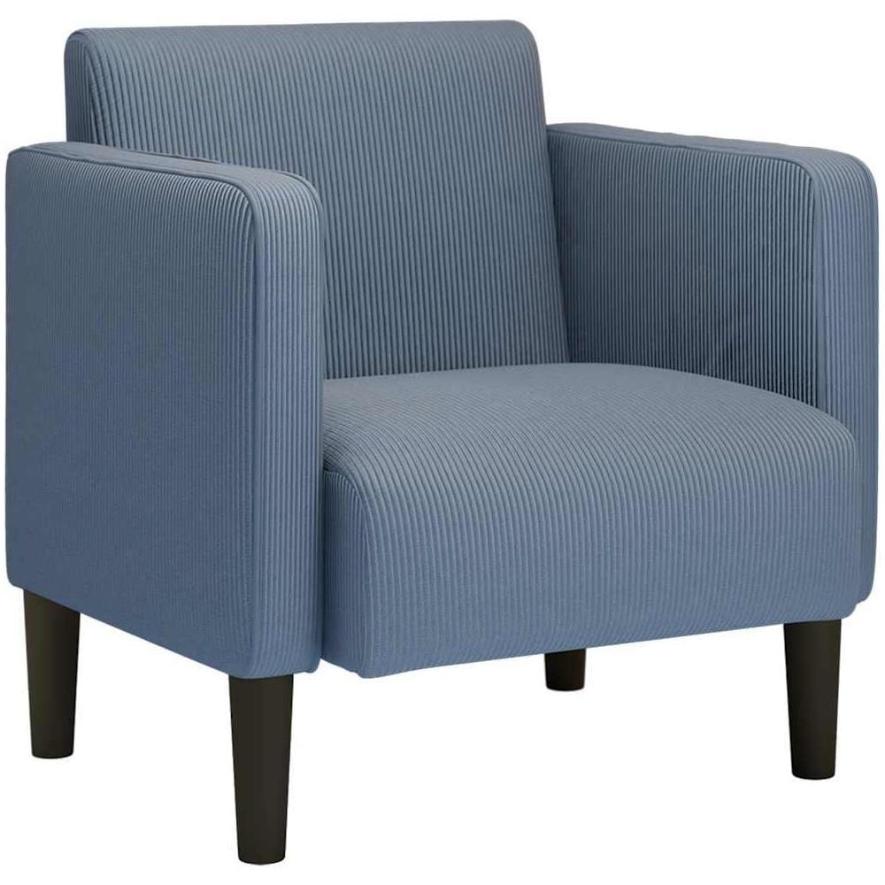 Divano Sedia con Braccioli Blu 54 cm Tessuto di velluto a coste - Foto 1