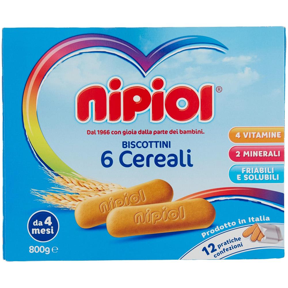 Nipiol Biscottini 6 Cereali 800 g - Foto 1