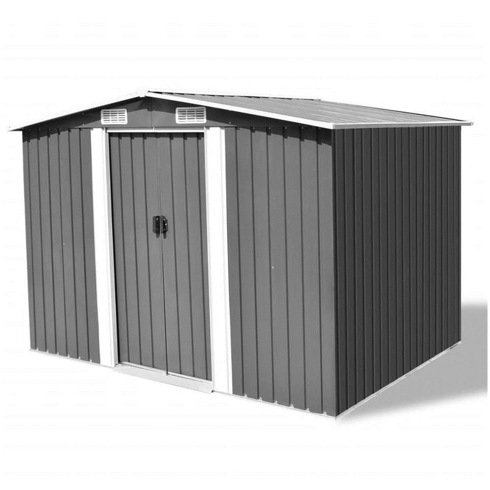 Capanno per Attrezzi in Metallo Grigio 257x205x178 cm - Foto 1