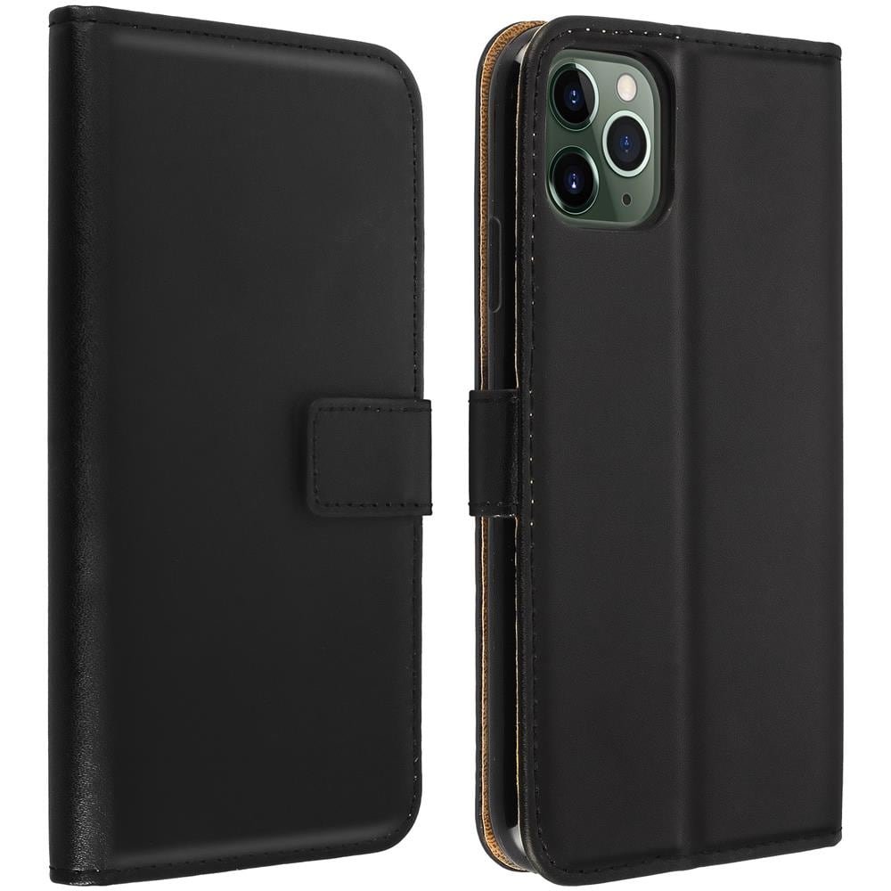 Custodia Apple Iphone 11 Pro Vera Pelle Supporto Stand Nero - Foto 1