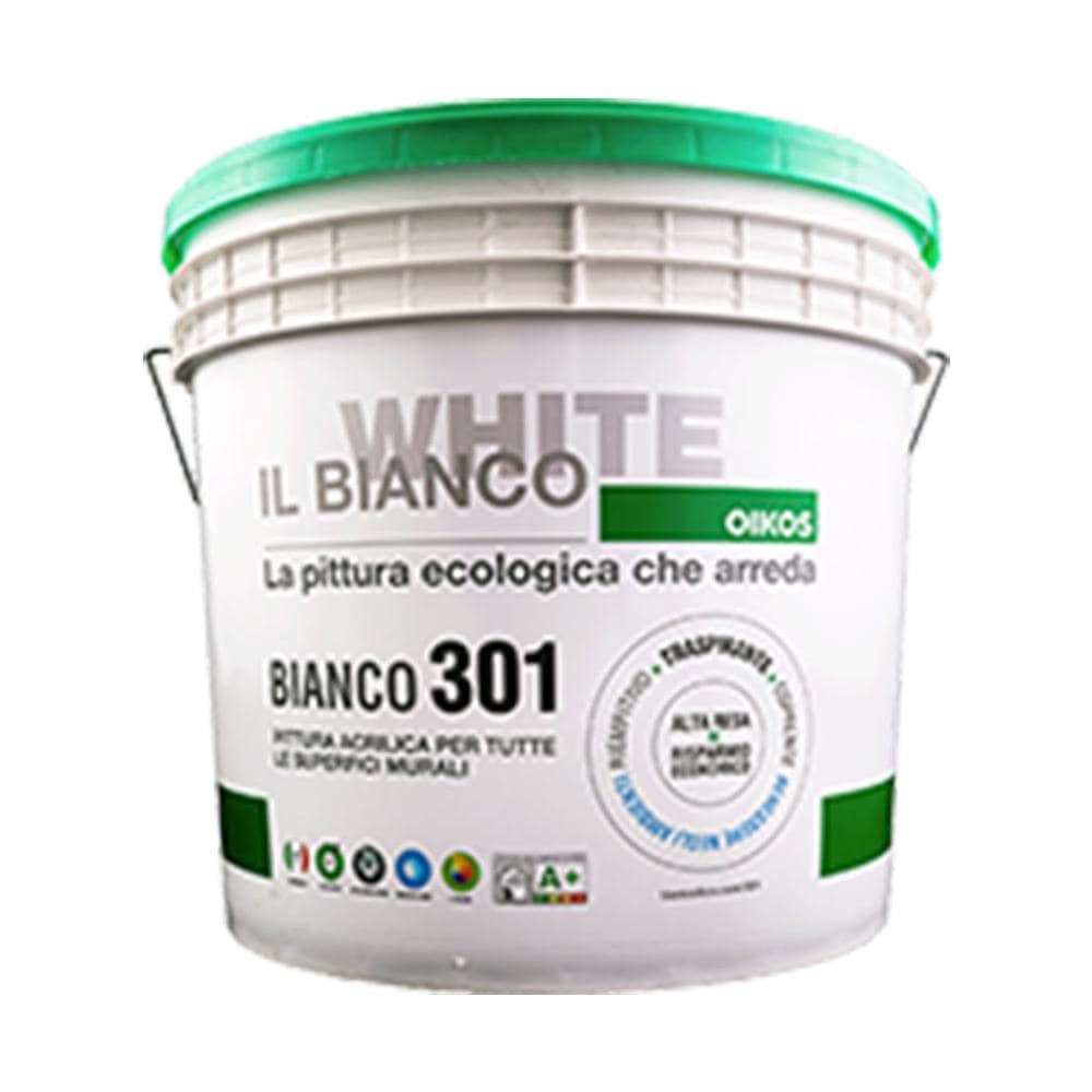 Pittura Acrilica Traspirante Bianco Opaco 301 Da 12 L - Foto 1