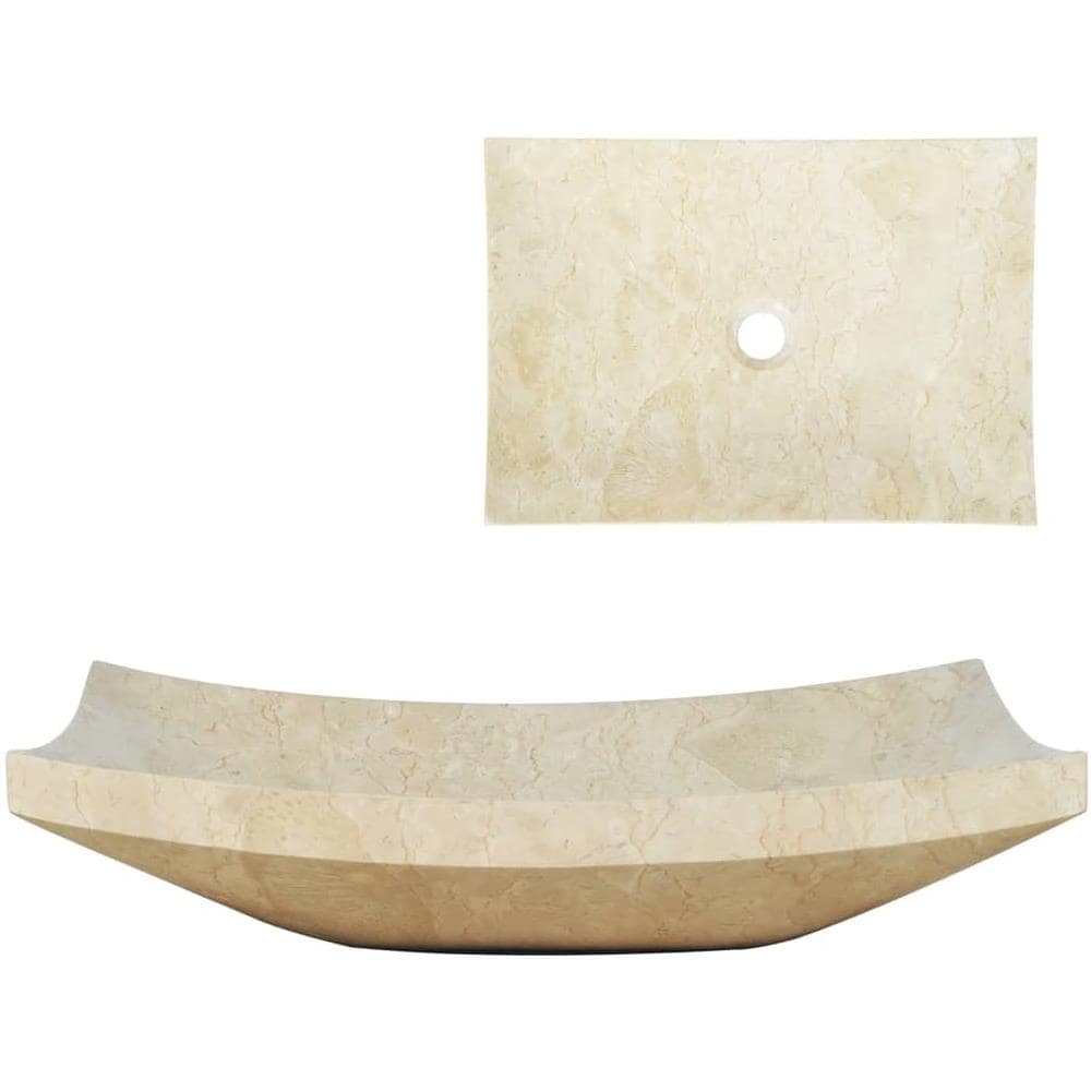 Lavandino 50x35x12 Cm In Marmo Crema - Foto 1